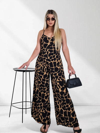 Arya printed jumpsuit Brown
