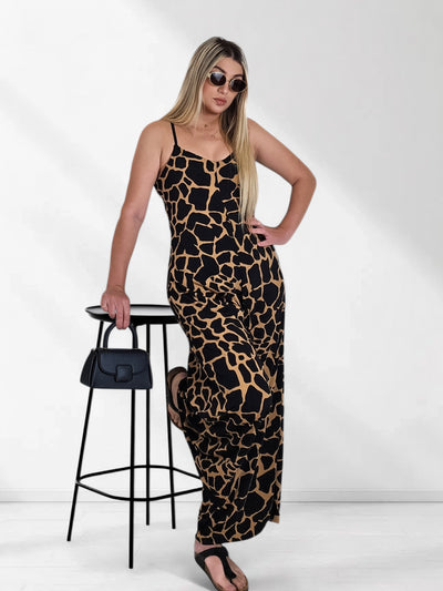 Arya printed jumpsuit Brown