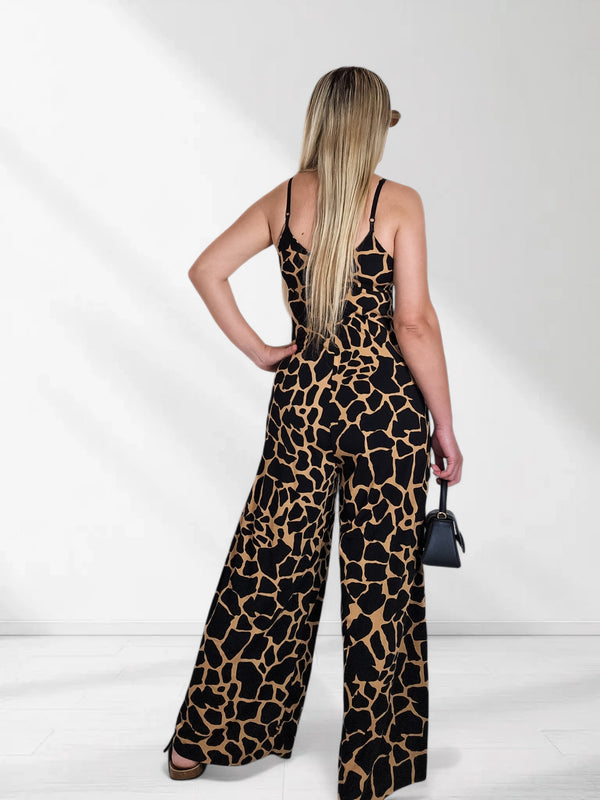 Arya printed jumpsuit Brown