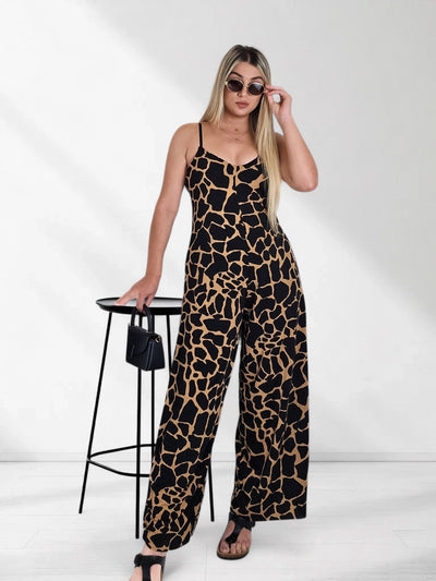Arya printed jumpsuit Brown