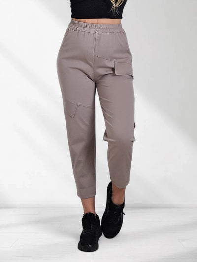 Anna Cargo joggers Light coffee