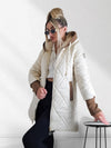 Emily hooded quilted coat Cream