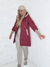 Tracey hooded quilted coat Burgundy