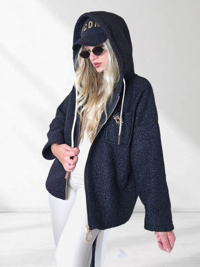 Lyla hooded coat Black