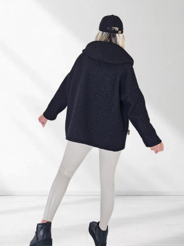 Lyla hooded coat Black