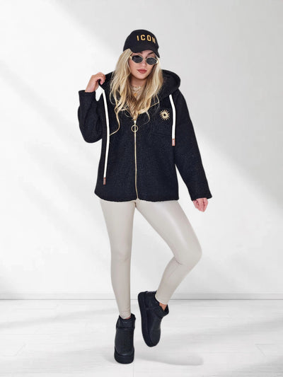 Lyla hooded coat Black