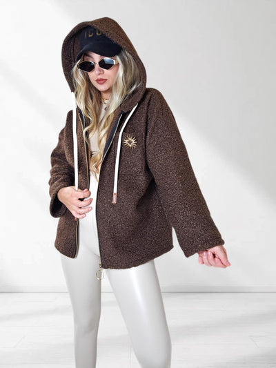 Lyla hooded coat Brown
