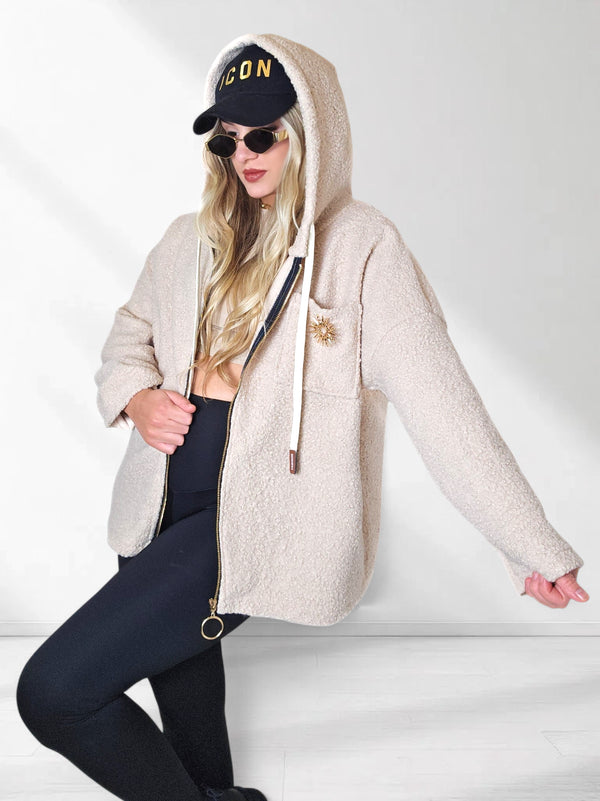 Lyla hooded coat Beige