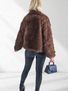 Sissy Brown-Black faux fur coat