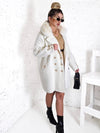 Nathaly Alpaca golden button coat Cream-White