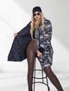 Thea Oversize Quilted hooded jacket Black