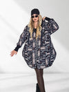 Thea Oversize Quilted hooded jacket Black