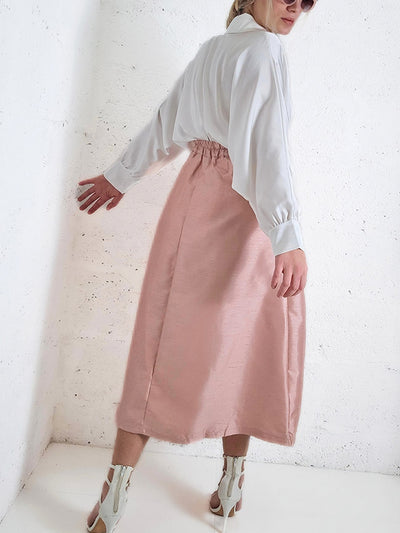 White Oversize soft satin shirt