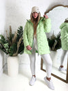 Jessy Oversize Quilted hooded jacket Green