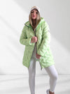 Jessy Oversize Quilted hooded jacket Green
