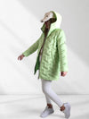 Jessy Oversize Quilted hooded jacket Green