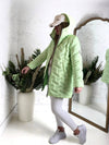 Jessy Oversize Quilted hooded jacket Green
