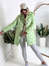 Jessy Oversize Quilted hooded jacket Green