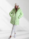 Jessy Oversize Quilted hooded jacket Green
