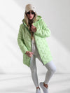 Jessy Oversize Quilted hooded jacket Green