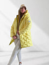 Jessy Oversize Quilted hooded jacket Yellow