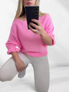 Katy Frill sleeve mohair jumper Pink