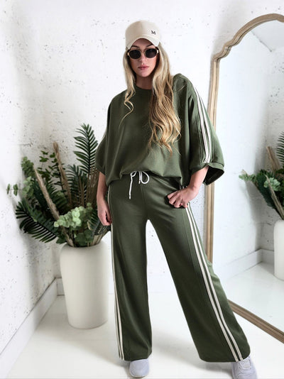 Ayla 2 pieces Trousers and Jumper Khaki