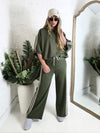 Ayla 2 pieces Trousers and Jumper Khaki