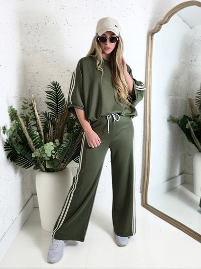 Ayla 2 pieces Trousers and Jumper Khaki