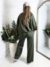 Ayla 2 pieces Trousers and Jumper Khaki