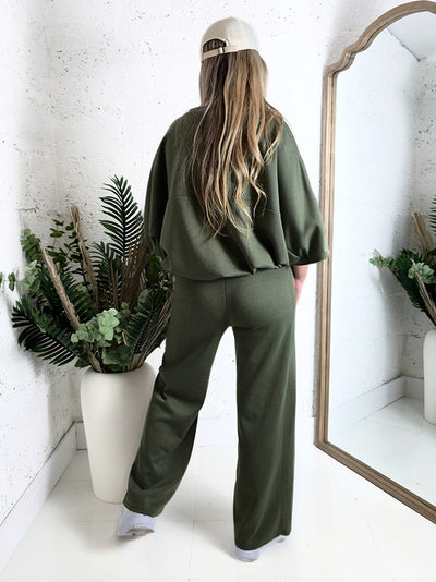 Ayla 2 pieces Trousers and Jumper Khaki