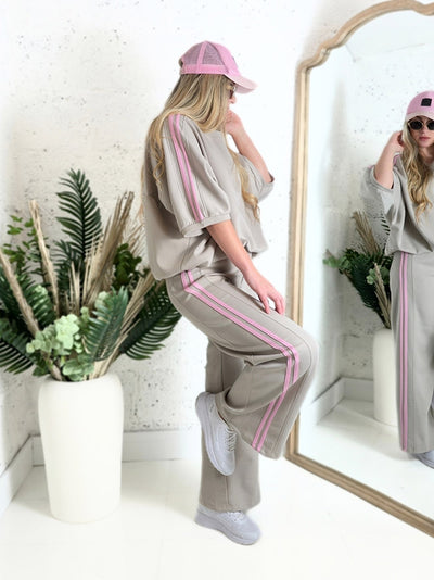 Ayla 2 pieces Trousers and Jumper Beige