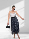 Lucy Black ruffle Tiered tulle skirt