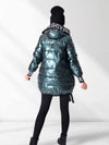 Fashion hooded puffer jacket Green