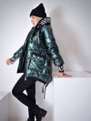 PRE-ORDER ( 06-11 )Fashion hooded puffer jacket Green