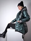 PRE-ORDER ( 06-11 )Fashion hooded puffer jacket Green