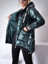 PRE-ORDER ( 06-11 )Fashion hooded puffer jacket Green