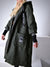Khaki hooded longline coat