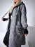 Grey hooded longline coat