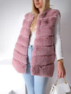 Faux fur gilet Pink