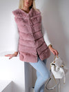 Faux fur gilet Pink