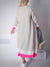 Longline Knitted cardigan Beige-Pink