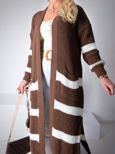 Kelsie Knitted cardigan Brown