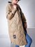 Lili Oversize Quilted hooded jacket Brown