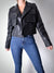 Faux Leather oversize jacket Black