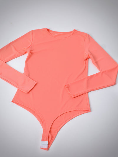 Orange long sleeve bodysuit