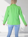 Gold Button Blazer Green