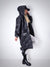 Sara Oversize Quilted hooded jacket Black