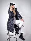 Sara Oversize Quilted hooded jacket Black