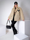 Oversize Belted blazer Jacket Beige